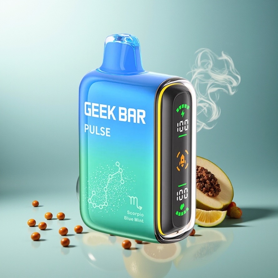 GEEK BAR Pulse 15000 Puffs Engångs Vape Zodiac Edition Svensk Grossist med 16ML E-vätska, 5% Nikotin & USB-C