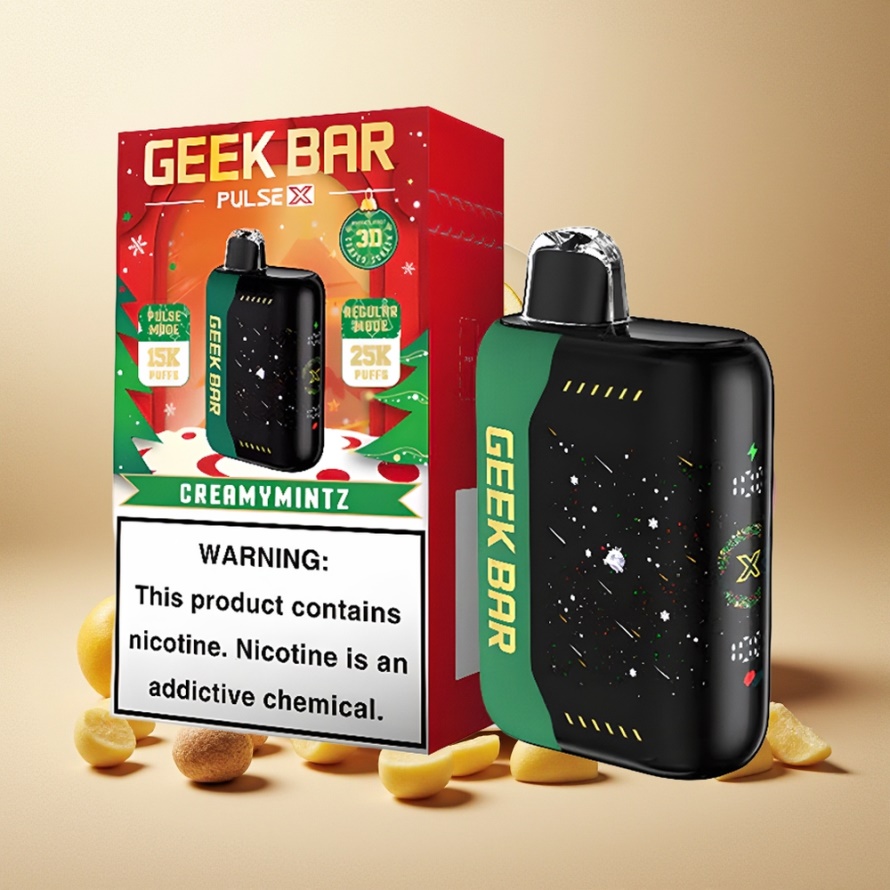 GEEK BAR Pulse X 25000 Puffs Engångs Vape Jul Special med 18mL E-Vätska och Dual Mesh Coil svensk grossist