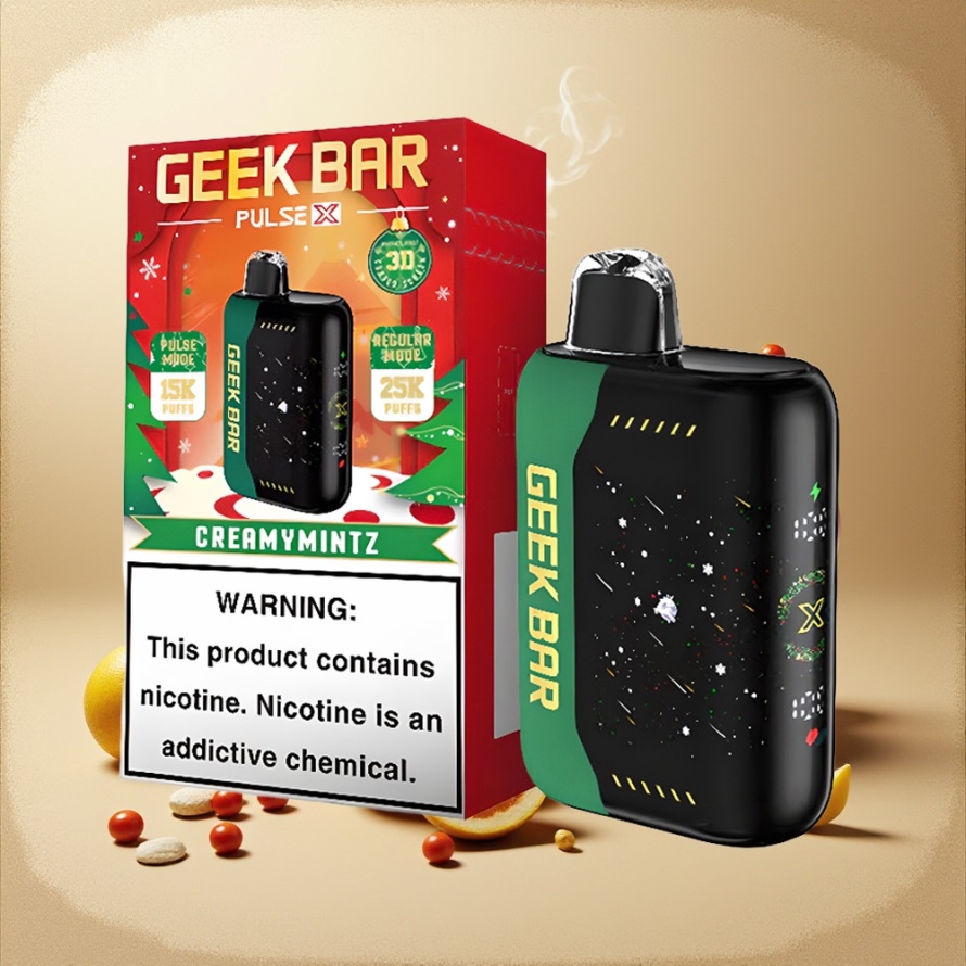 GEEK BAR Pulse X 25000 Puffs Engångs Vape Jul Special med 18mL E-Vätska och Dual Mesh Coil svensk grossist