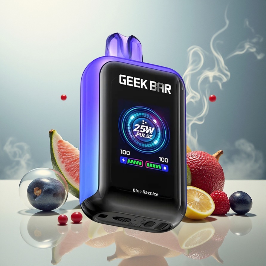 GEEK BAR Skyview 25000 Puffs Svensk Grossist Engångs Vape Blå Hallon IS med 16mL E-Liquid, 800mAh Batteri & Smart Skärm