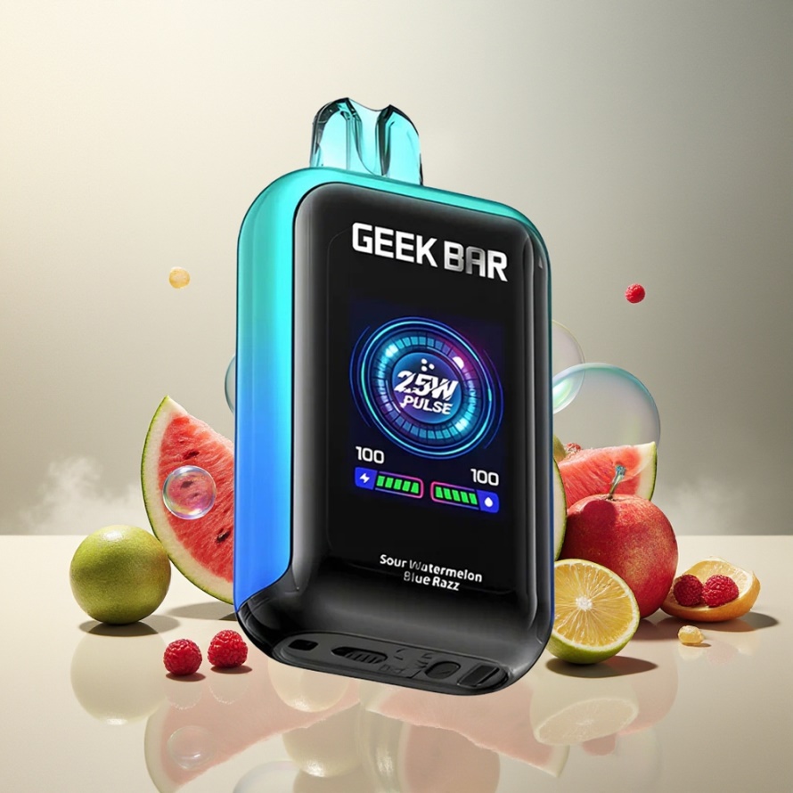 GEEK BAR Skyview 25000 Puffs Svensk Grossist Engångs Vape Sur Vattenmelon Blå Hallon 16mL 800mAh 5% Nikotin