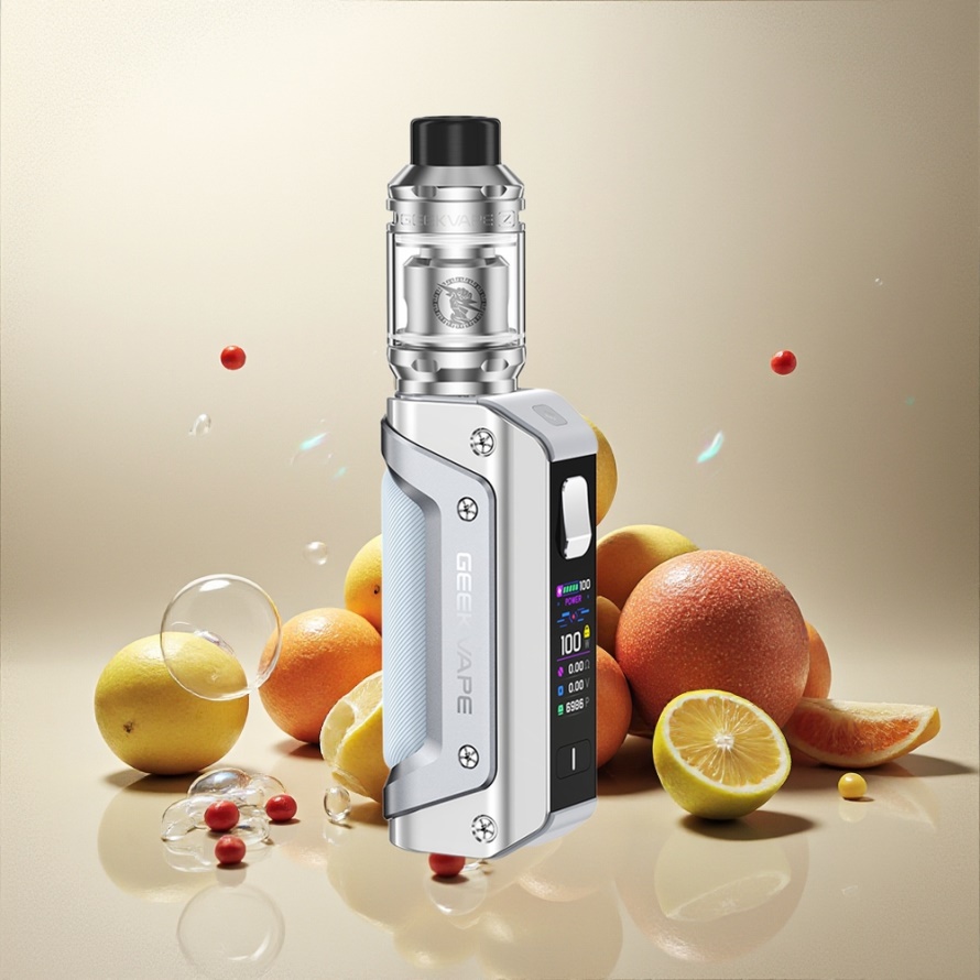GeekVape Aegis Solo 3 Kit Silver Svensk Grossist – 100W, IP68, USB-C, 18650, Toppluftsflöde