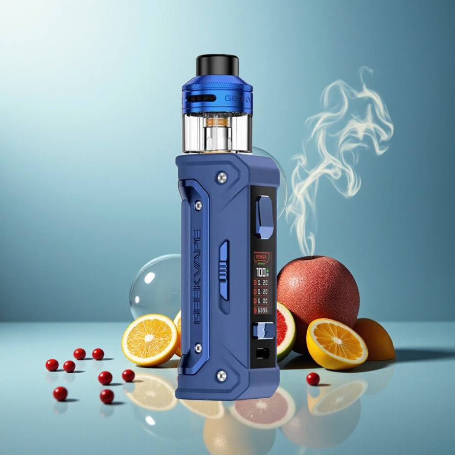 GeekVape E100i Kit Blå Svensk Grossist med 3000mAh batteri och 100W effekt