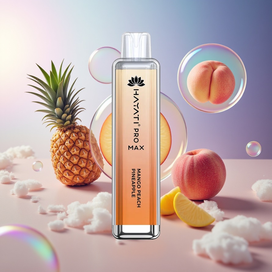 Hayati Pro Max 4000 Puffs Engångs Vape Mango Persika Ananas Svensk Grossist 2ml TPD 1400mAh