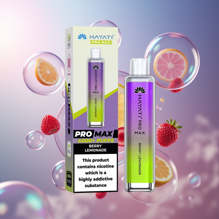 Hayati Pro Max 4000 Puffs Engångsvape Bär Lemonad svensk grossist 1400mAh 2ml TPD
