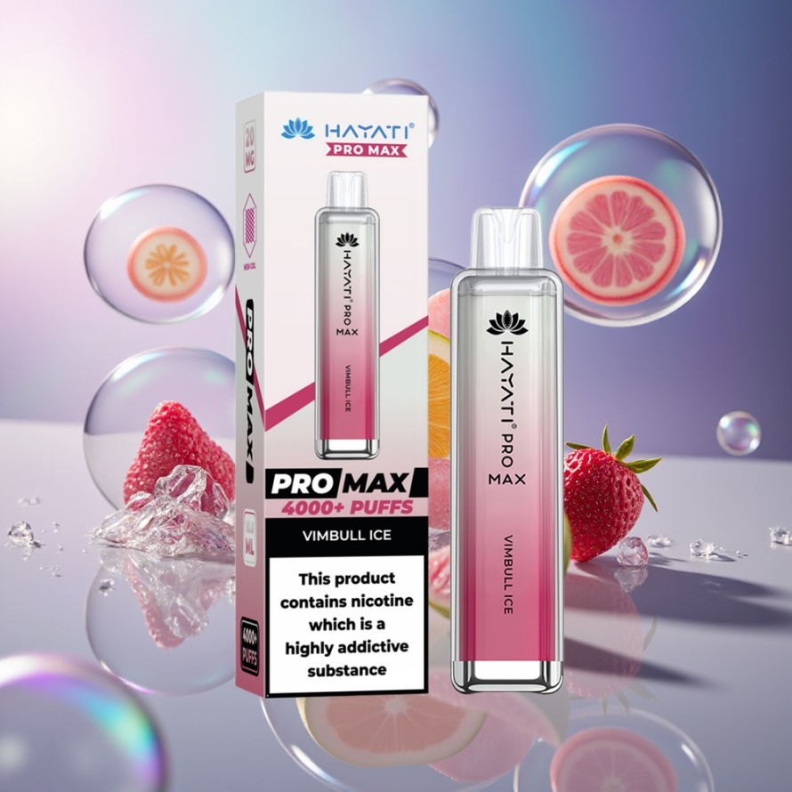 Hayati Pro Max 4000 Puffs Engångsvape Vimbull Is (2ml TPD, 1400mAh) svensk grossist