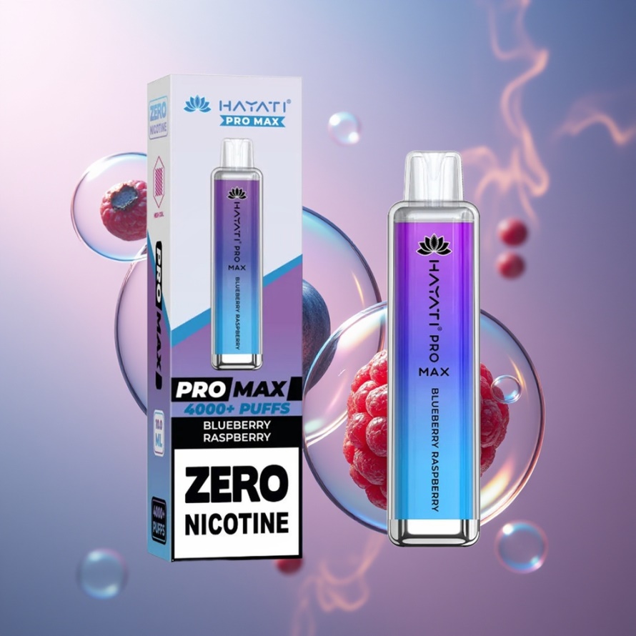 Hayati Pro Max 4000 Puffs Svensk Grossist Engångsvape Blåbär Hallon 2% Nikotin 1400mAh