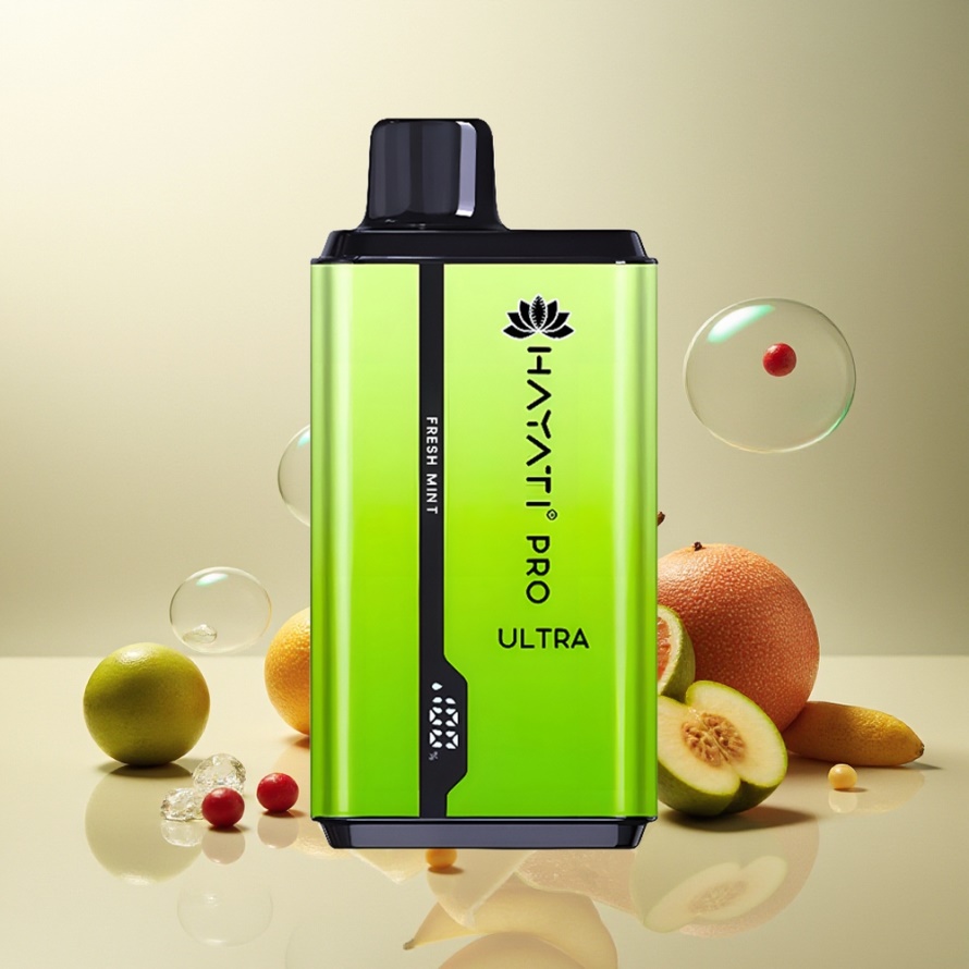 Hayati Pro Ultra 15000 PuffsEngångs Vape Färsk Mynta (850mAh, 2 12ml) – Svensk Grossist