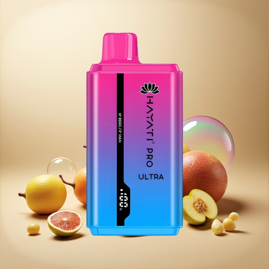 Hayati Pro Ultra 15000 PuffsEngångs Vape H' Berg P' Man 850mAh 24ml 2% Nikotin svensk grossist