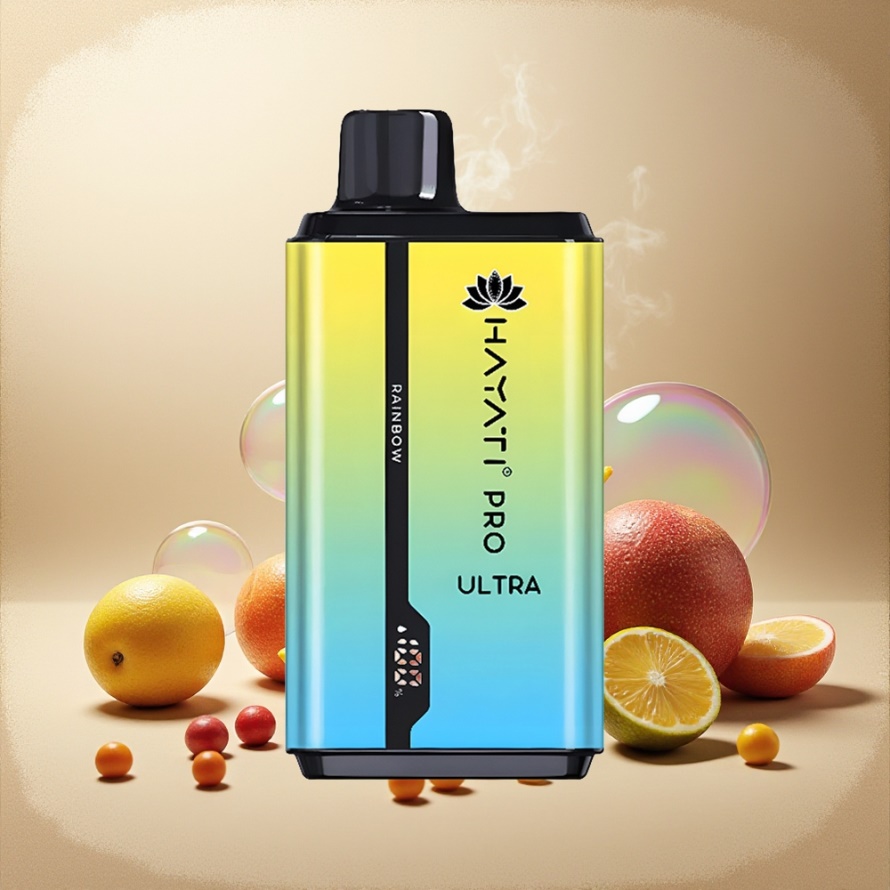 Hayati Pro Ultra 15000 PuffsEngångs Vape Regnbåge – 850mAh 24ml Svensk Grossist