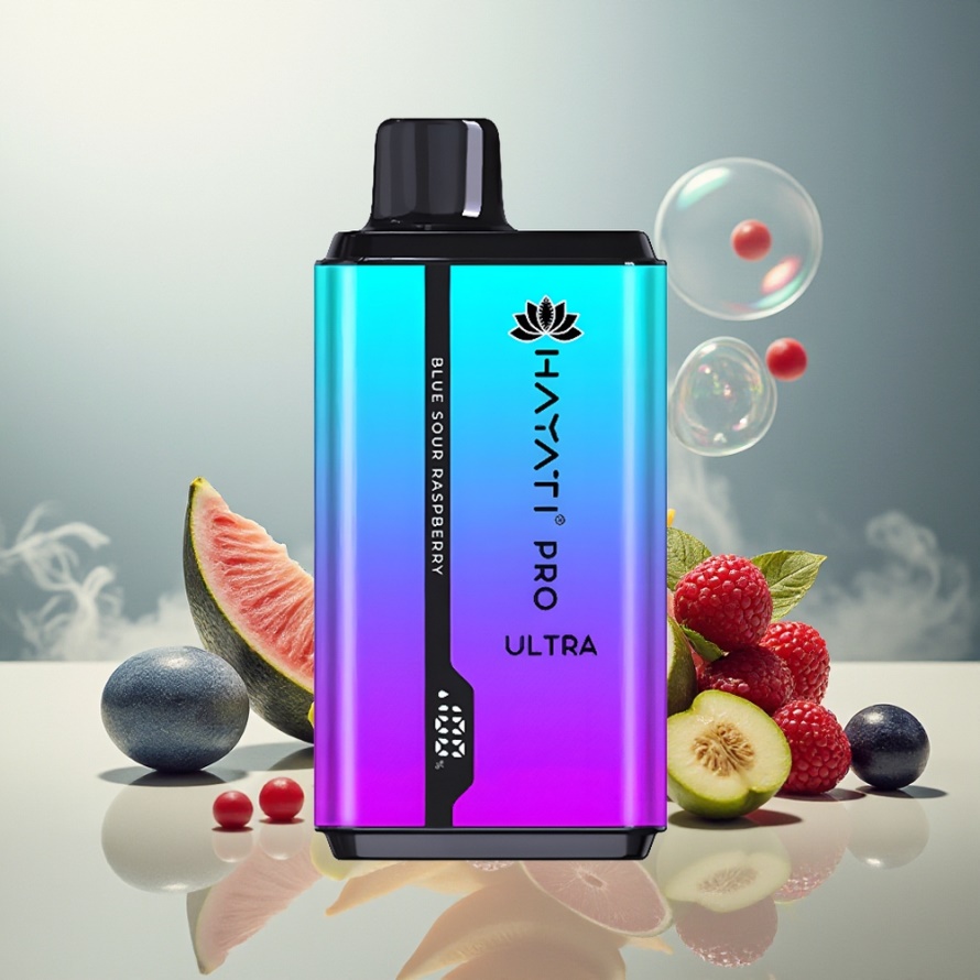 Hayati Pro Ultra 15000 Puffs 850mAh 24ml Svensk Grossist Blå Sur HallonEngångs Vape