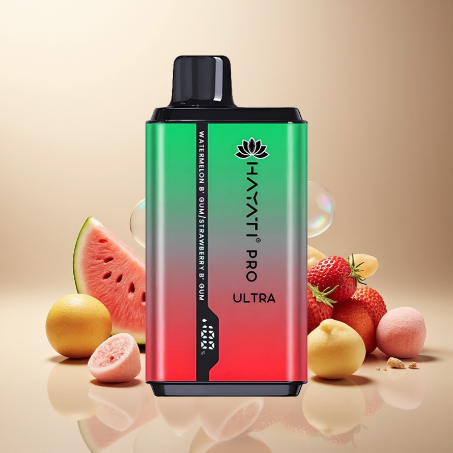Hayati Pro Ultra 15000 Puffs 850mAh 2 12ml Svensk Grossist Vattenmelon Tuggummi Jordgubbstuggummi