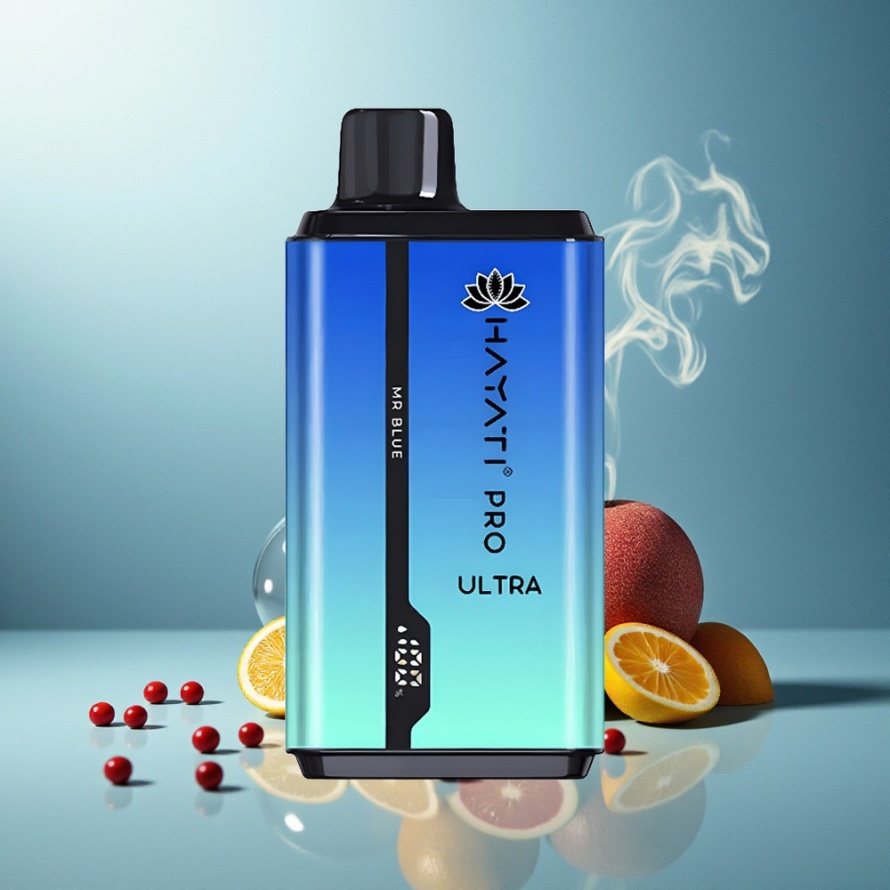 Hayati Pro Ultra 15000 Puffs Svensk GrossistEngångs Vape 850mAh 24ml Herr Blå