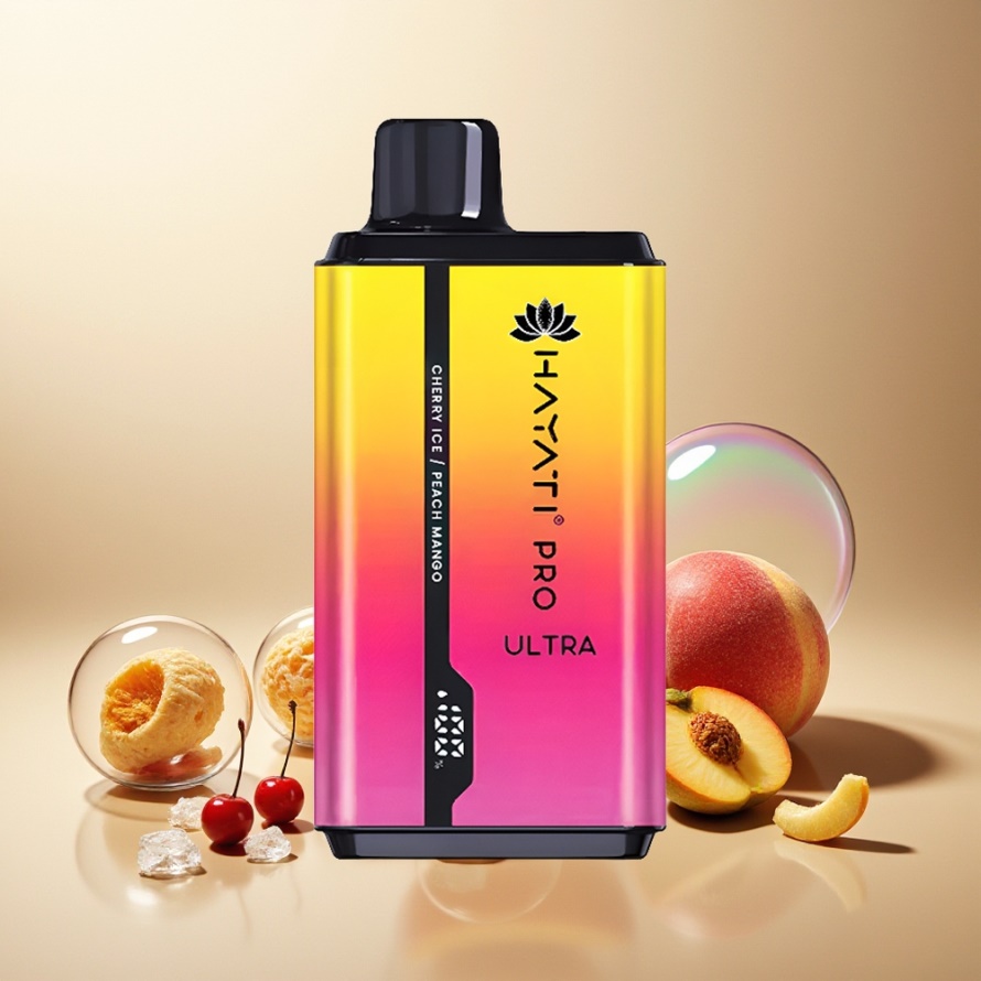 Hayati Pro Ultra 15000 Puffs Svensk GrossistEngångs Vape Körsbär Is Persika Mango 850mAh 24ml