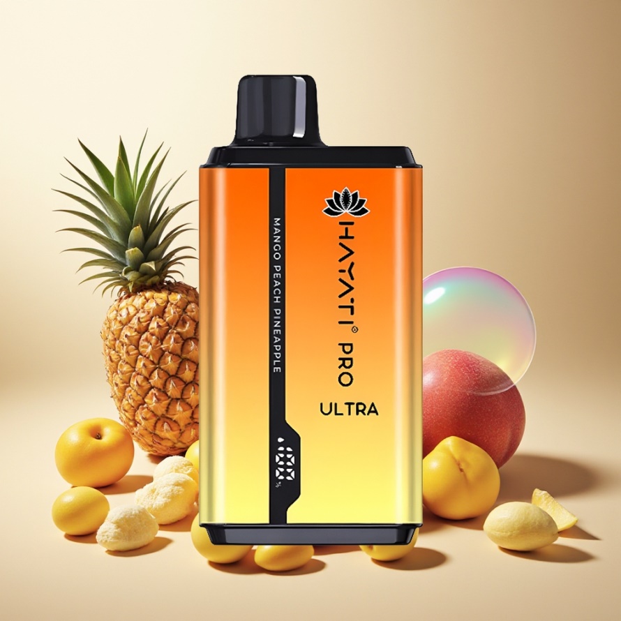 Hayati Pro Ultra 15000 Puffs Svensk GrossistEngångs Vape Mango Persika Ananas (850mAh, 2x12ml, 2% Nikotin)