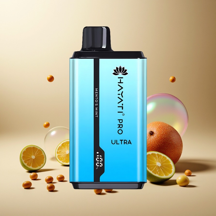 Hayati Pro Ultra 15000 Puffs Svensk GrossistEngångs Vape Mynta (Mento's Mint) 850mAh 24ml 2% Nikotin
