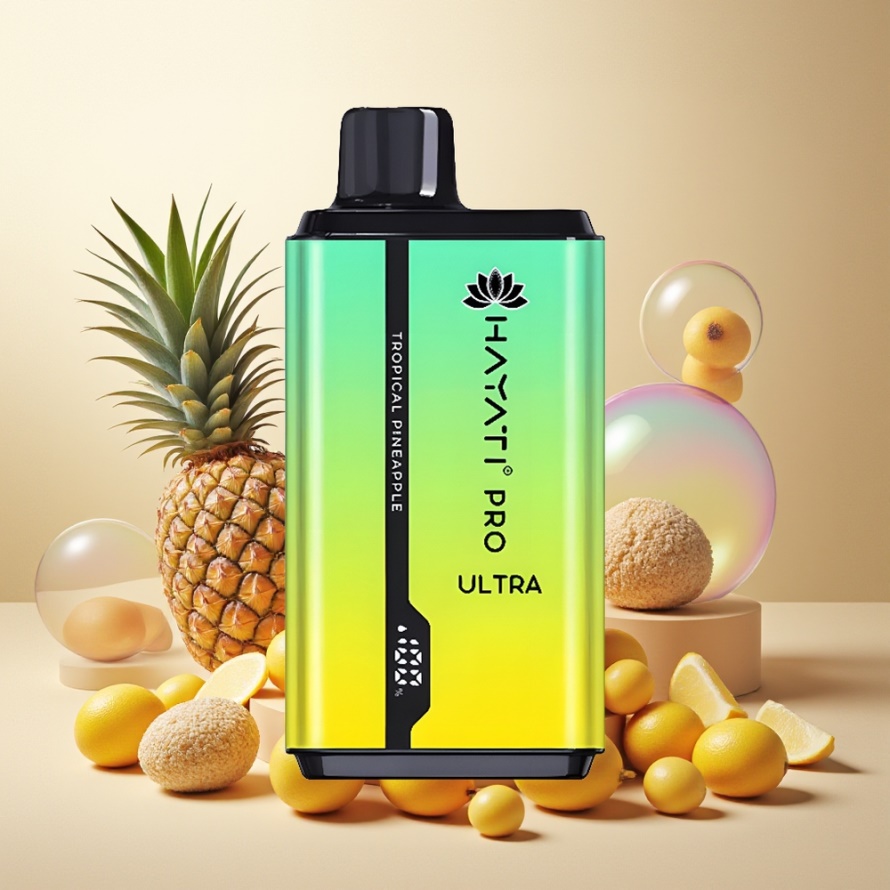 Hayati Pro Ultra 15000 Puffs Svensk GrossistEngångs Vape Tropisk Ananas 850mAh 24ml 2% Nikotin
