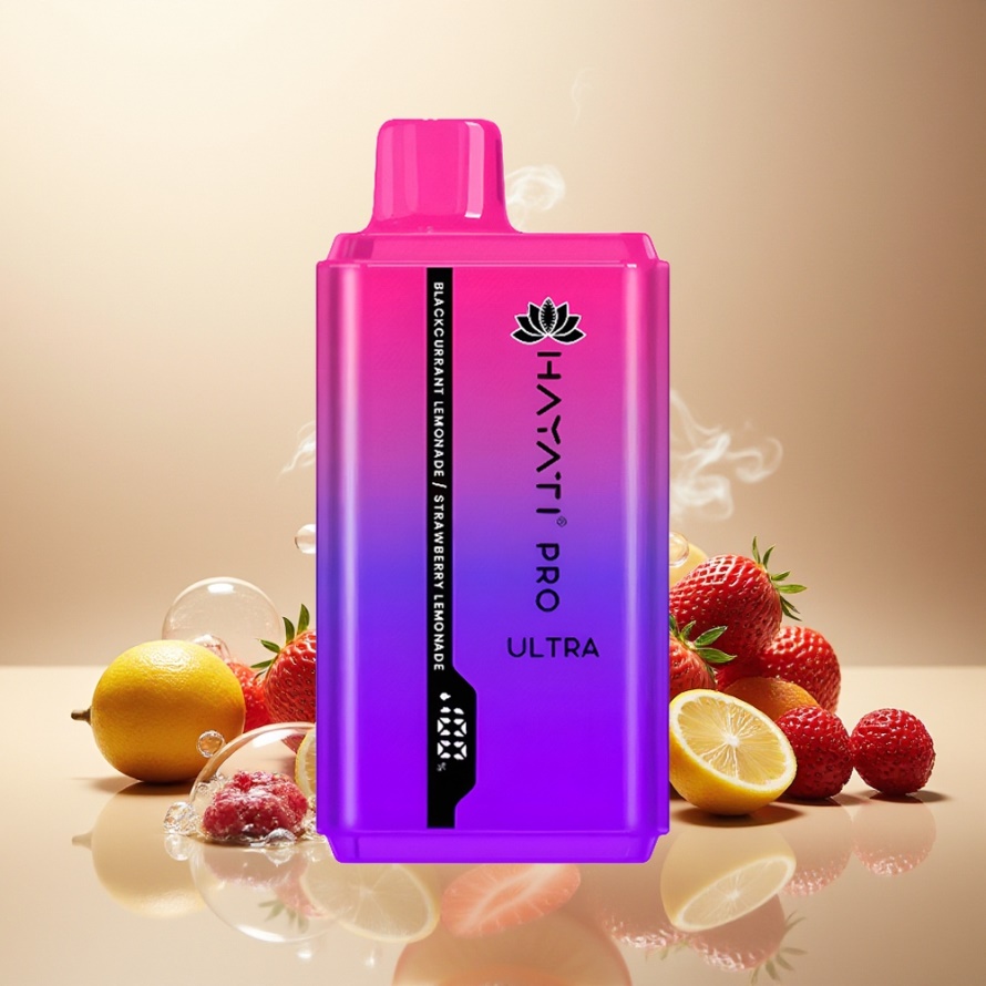 Hayati Pro Ultra 15000 Puffs Svensk Grossist 850mAh 24ml Svartvinbär Citron Jordgubb Citron 2% Nikotin