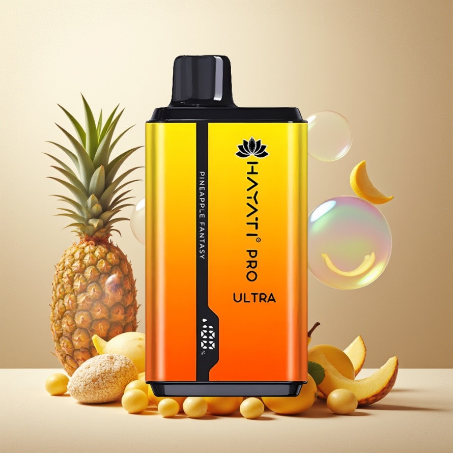 Hayati Pro Ultra 15000 Puffs Svensk Grossist Disposabel Vape Ananasfantasi 850mAh 24ml 2% Nikotin