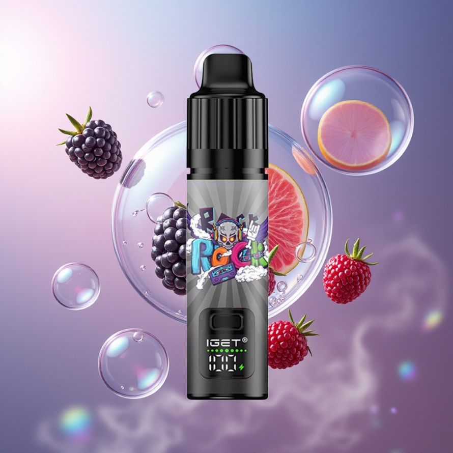 IGET BAR PLUS S3 POD 10000 Puffs Engångs E-cigarett Hallon Is 18 ml 5% Nikotin svensk grossist