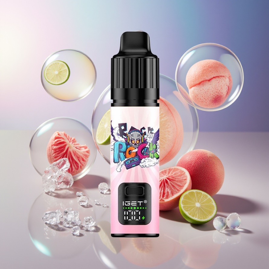 IGET BAR PLUS S3 POD 10000 Puffs Svensk Grossist Engångsvape Persika Litchi Lime Is 18 ml 5% 950 mAh