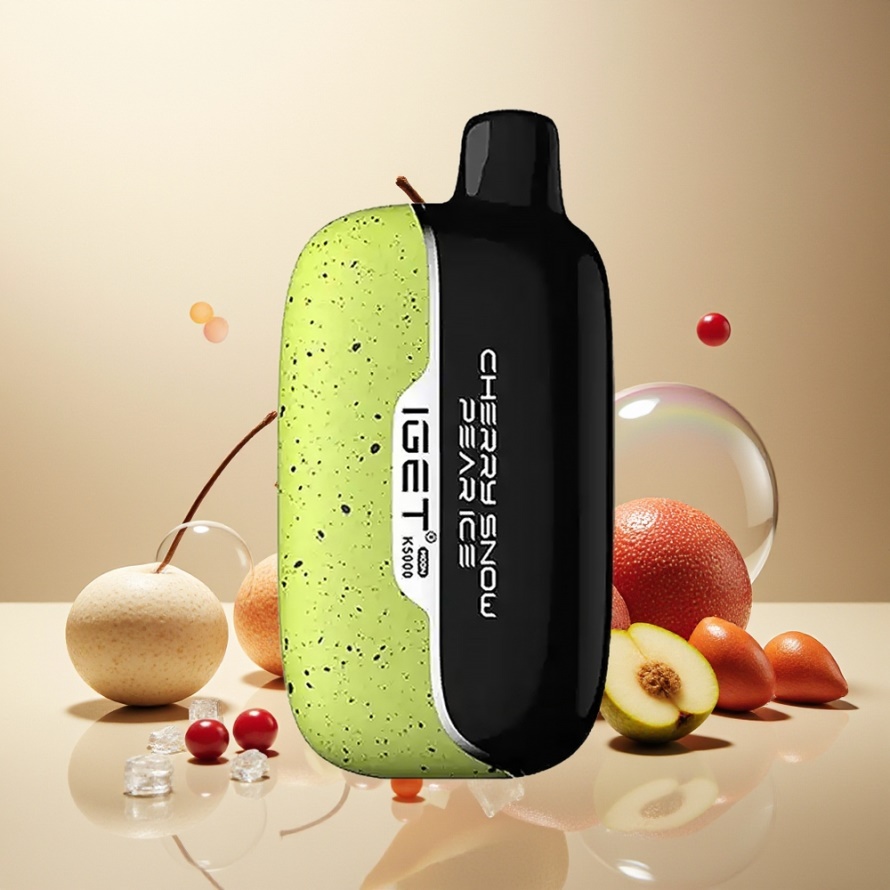 IGET Moon K5000 PuffsEngångs Vape Körsbär Snö Päron Is 81.5g 5000 Puffs Mesh 1.35 Ohm PC svensk grossist