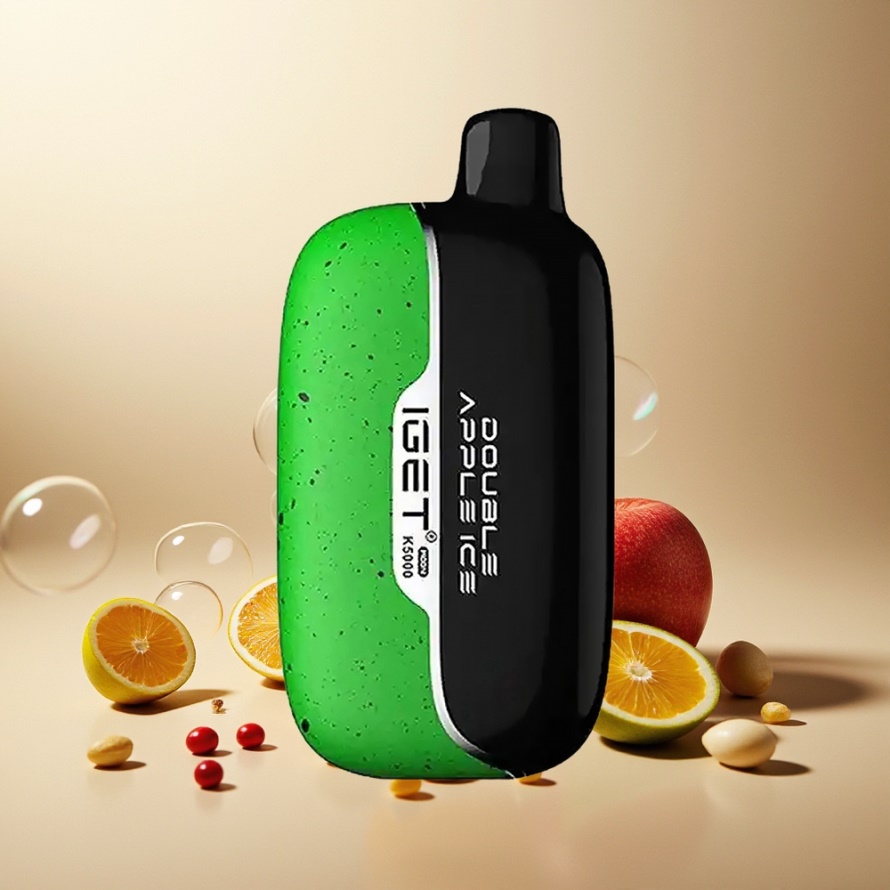 IGET Moon K5000 Puffs Engångs Vape Dubbel Äpple Is svensk grossist 81.5g 5000 Puffs PC 1.35 Ohm Mesh
