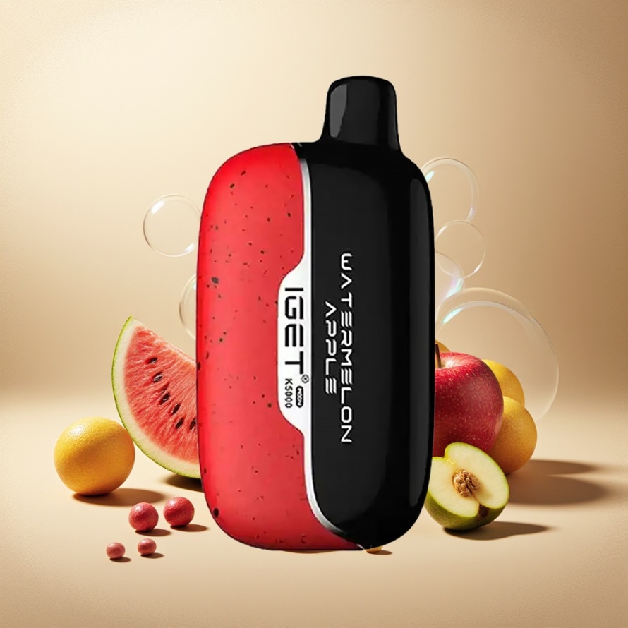 IGET Moon K5000 Puffs Engångs Vape Vattenmelon Äpple 1.35 Ohm Mesh svensk grossist