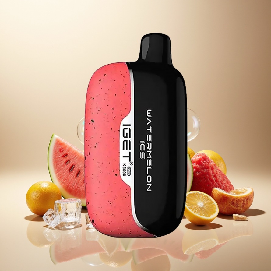 IGET Moon K5000 Puffs Engångs-vape Vattenmelon Is 81.5g 5000 Puffs Mesh Coil svensk grossist