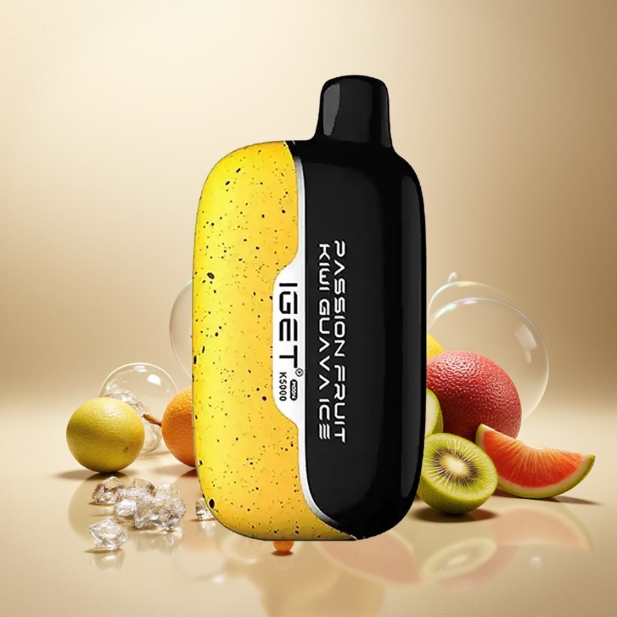 IGET Moon K5000 Puffs Svensk GrossistEngångs Vape Passionsfrukt Kiwi Guava Is 81.5g 5000 Puffs PC 1.35 Ohm Mesh