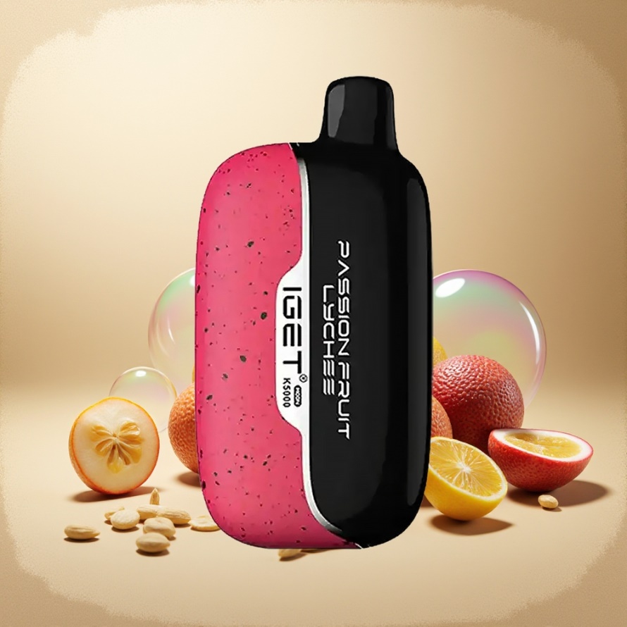 IGET Moon K5000 Puffs Svensk Grossist Disposabel E-cigarett Passionfrukt Litchi 81.5g 1.35 Ohm Mesh Coil