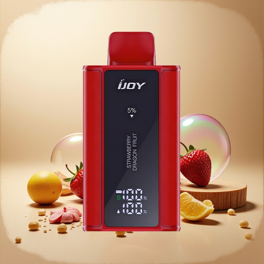 IJOY Captain 10000 PuffsEngångs Vape Jordgubb Draktfrukt svensk grossist 18ml 5% Nikotin