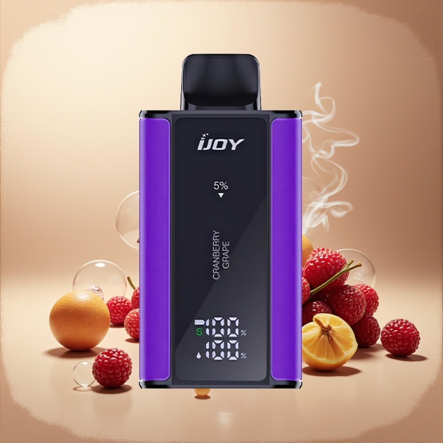 IJOY Captain 10000 Puffs Engångs Vape Tranbär Druva Svensk Grossist 18ml 5% Nikotin