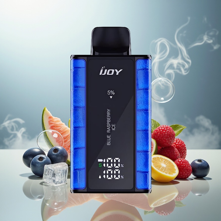 IJOY Captain 10000 Puffs Engångsvape Blå Hallon Is 650mAh Type-C svensk grossist