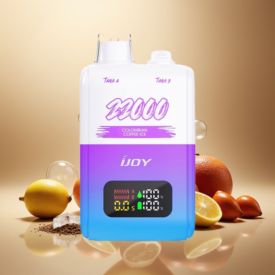 IJOY SD 22000 PuffsEngångs Vape Colombiansk Kaffe Is med 650 mAh & Type-C-laddning – svensk grossist