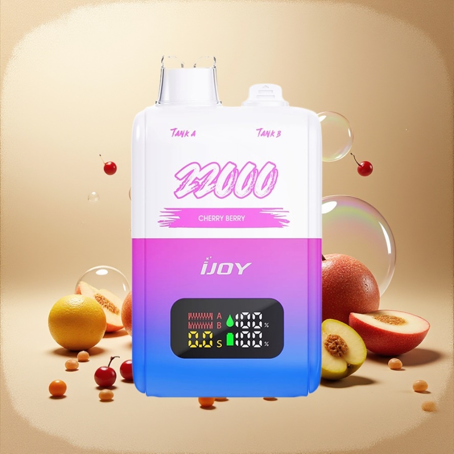IJOY SD 22000 Puffs Engångs Vape Körsbär Bär 15ML+15ML 650mAh Svensk Grossist