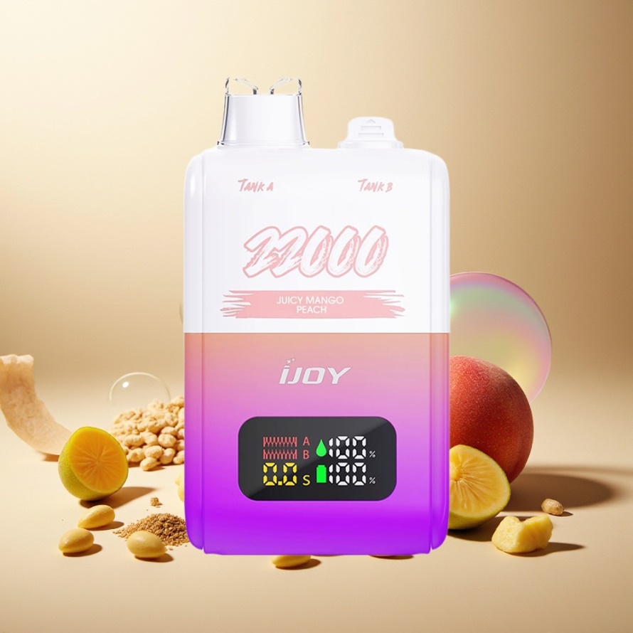 IJOY SD 22000 Puffs Engångs Vape Saftig Mango Persika 15ML+15ML Type-C svensk grossist