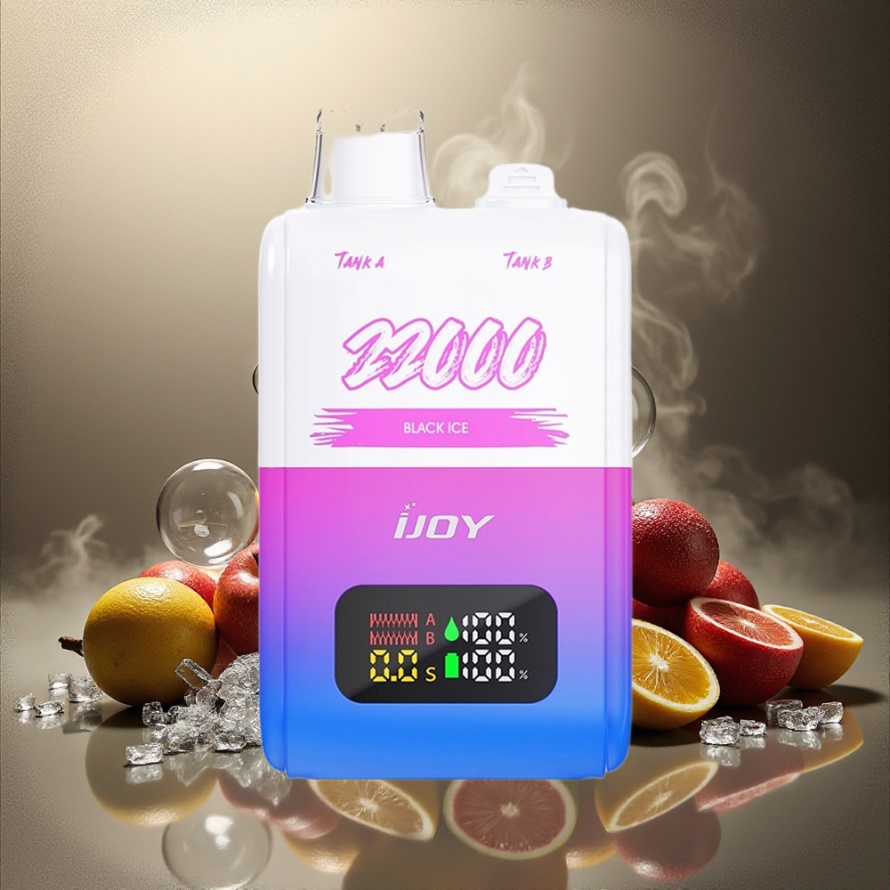 IJOY SD 22000 Puffs Engångsvape Svart Is 15ML+15ML 650mAh Type-C Svensk Grossist