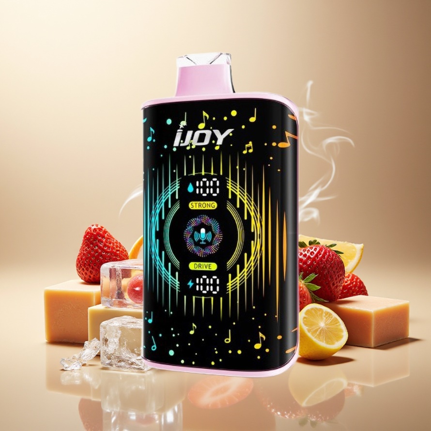 IJOY SD 40000 PuffsEngångs Vape Jordgubb Iskuber 20ML 5% Nikotin Svensk Grossist