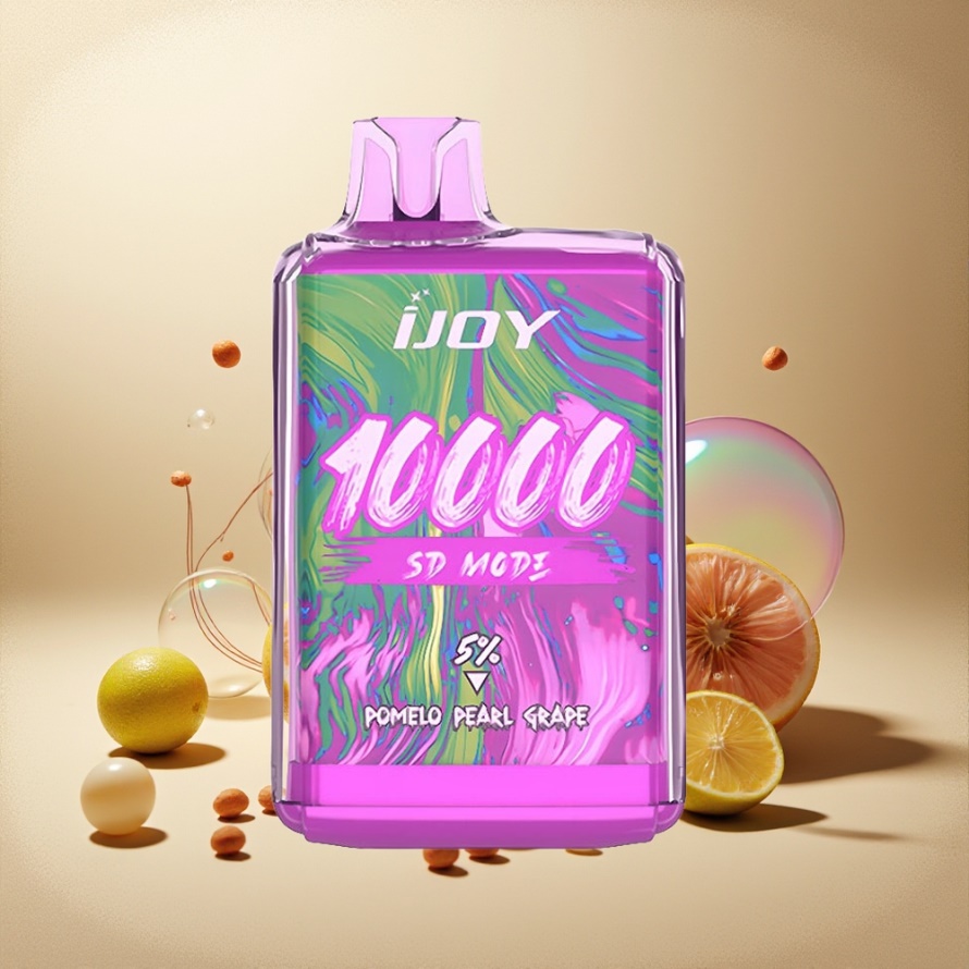 IJOY SD10000Engångs Vape Pomelo Pärla Druva – Svensk Grossist – 10000 Puffar, 20ml, 5% Nikotin