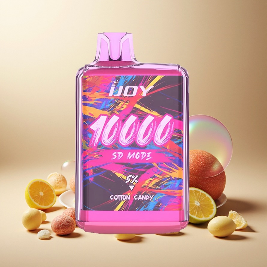 IJOY SD10000 Engångs Vape Bomullsgodis 20ml 5% Nikotin 10000 puff svensk grossist