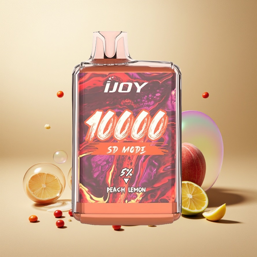 IJOY SD10000 Engångs Vape Persika Citron 20ml 5% Nikotin Svensk Grossist