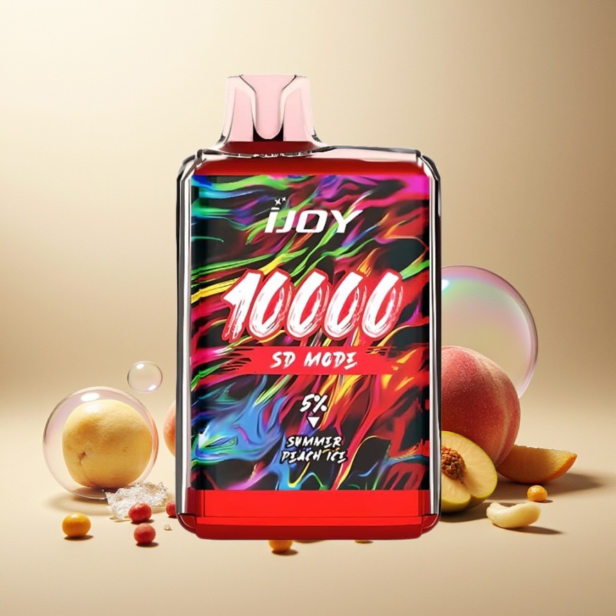 IJOY SD10000 Engångs Vape Sommar Persika Is 10000 Puffar 20ml svensk grossist