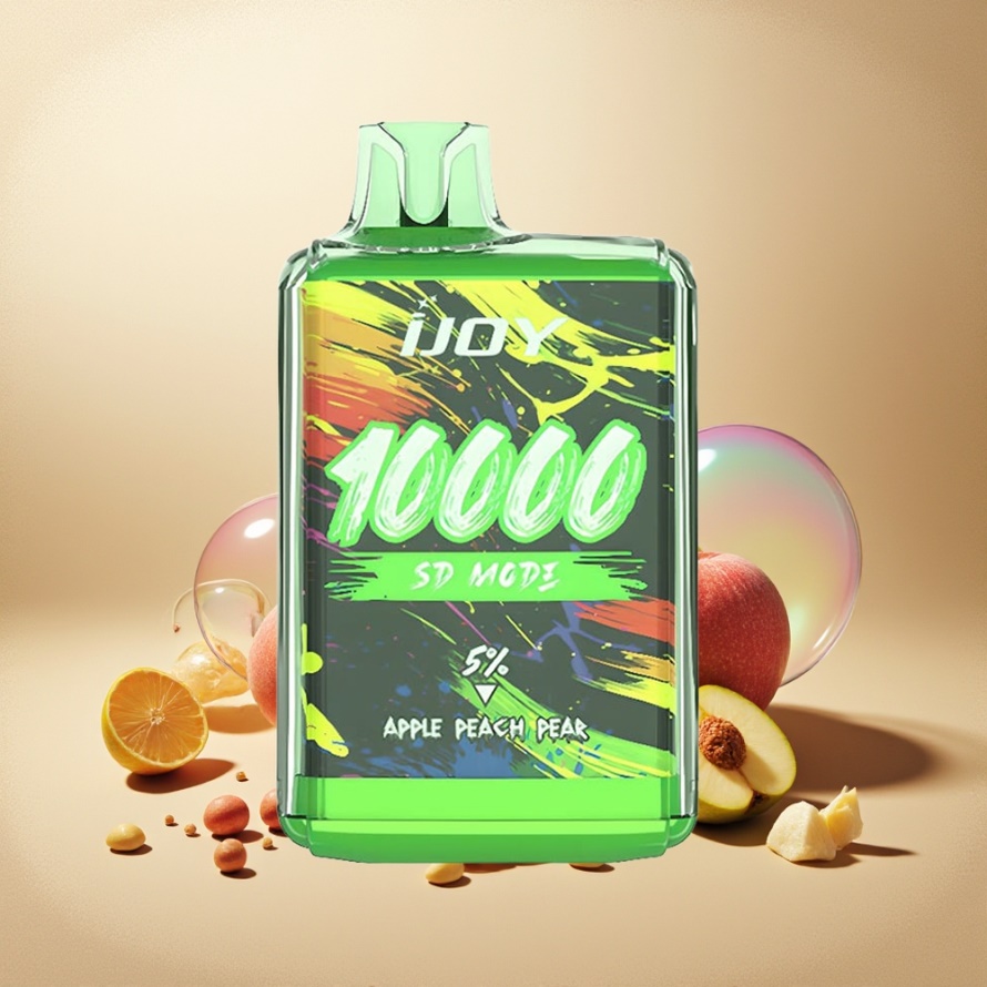 IJOY SD10000 Engångs Vape Äpple Persika Päron 10000 Puffar 20ml 5% Nikotin svensk grossist