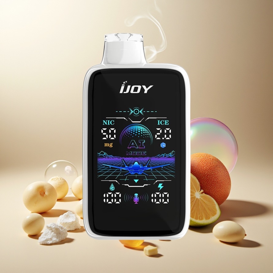 IJOY Uranus Mate 40000 PuffsEngångs Vape Vit Gummy Is svensk grossist ICE2 28W+8W