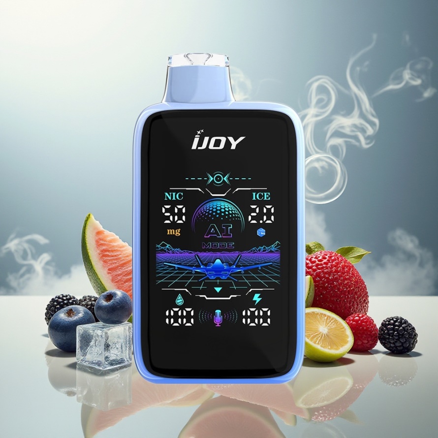 IJOY Uranus Mate 40000 Puffs Svensk GrossistEngångs Vape Blå Hallon Is med ICE CONTROL & TYPE-C