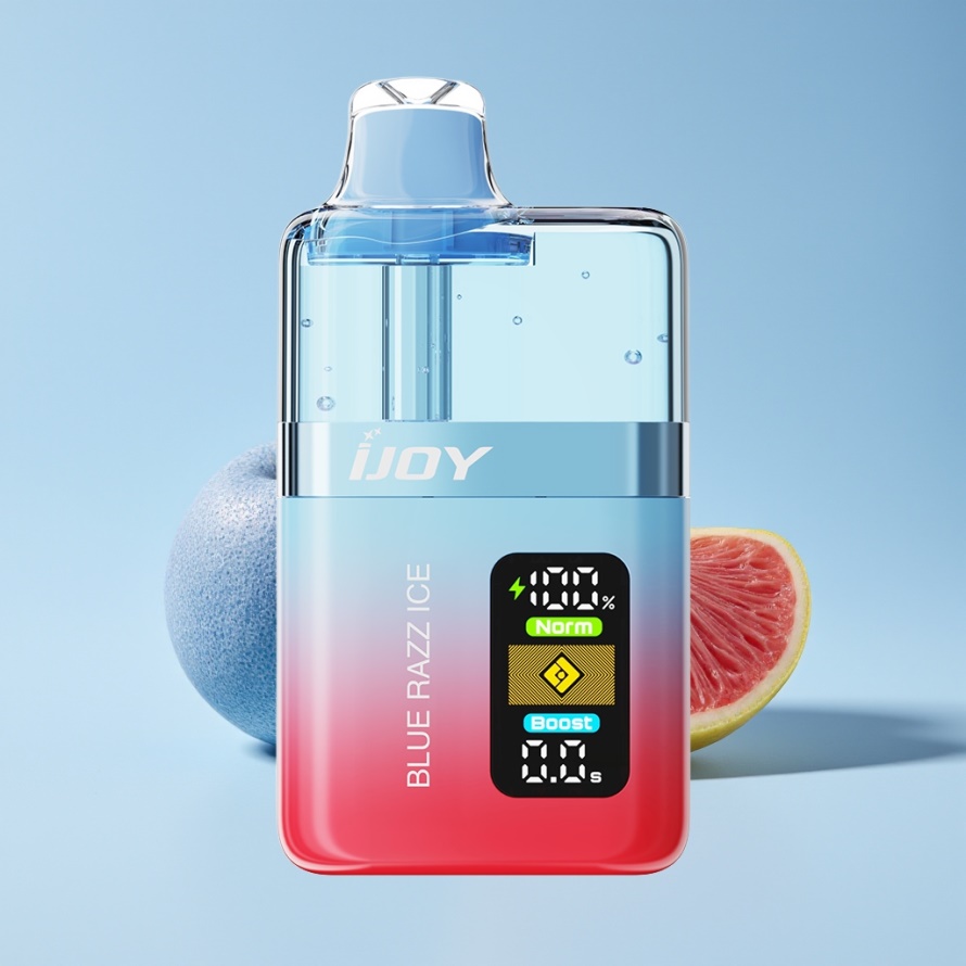 IJOY XP50000 Engångsvape Blå Hallon Is – Svensk Grossist med 50 000 Puff & USB-C