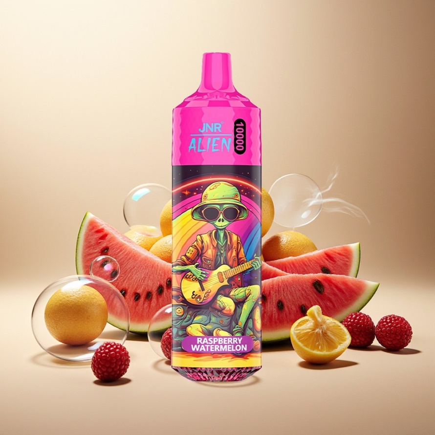 JNR Alien 10000 PuffsEngångs Vape Hallon Vattenmelon – 850mAh, RGB, Type-C, svensk grossist