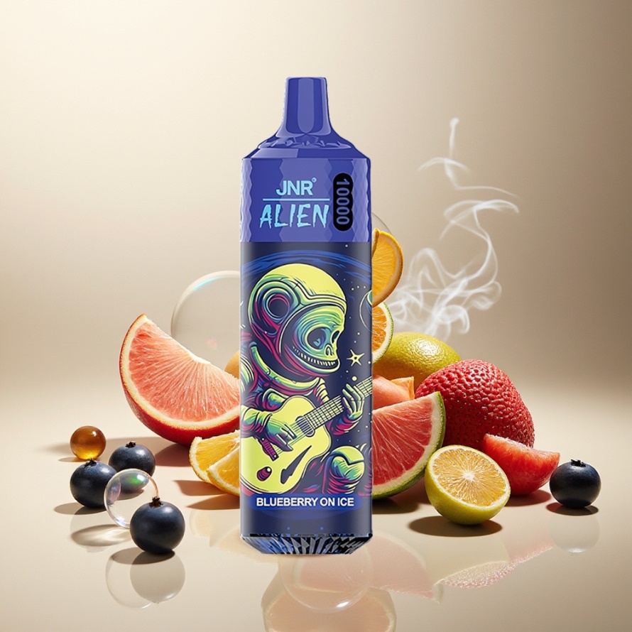 JNR Alien 10000 Puffs Svensk GrossistEngångs Vape Blåbär På Is med 850mAh & RGB LED
