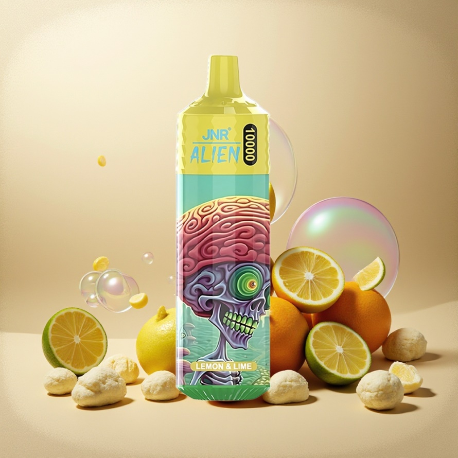 JNR Alien 10000 Puffs Svensk GrossistEngångs Vape Citron & Lime med RGB LED